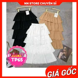 CHÂN VÁY XẾP LI TẦNG DÀI TP65 ⚡ẢNH THẬT⚡ CHÂN VÁY TẦNG XINH XẮN