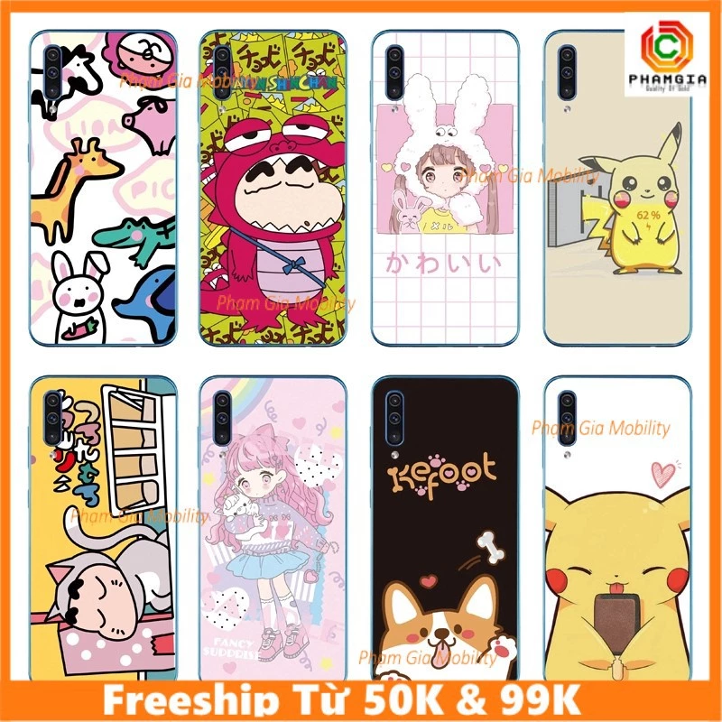 Ốp lưng hình hoạt hình Pikachu cho Samsung Galaxy A50S A30S A20S A10S TPU dẻo siêu bền