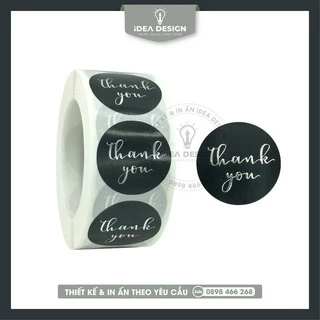 [ NHIỀU MÀU ] Sticker Thank You, Tem Cảm ơn in nhũ sang trọng - Size nhỏ 2.5cm - Dùng để dán nhiều loại