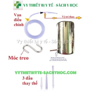 Bốc thụt thông minh 1 Lít van vàng( Bộ dụng cụ thải độc đại tràng )  Bộ dụng cụ thải độc đại tràng (Coffee Enema Bucket)