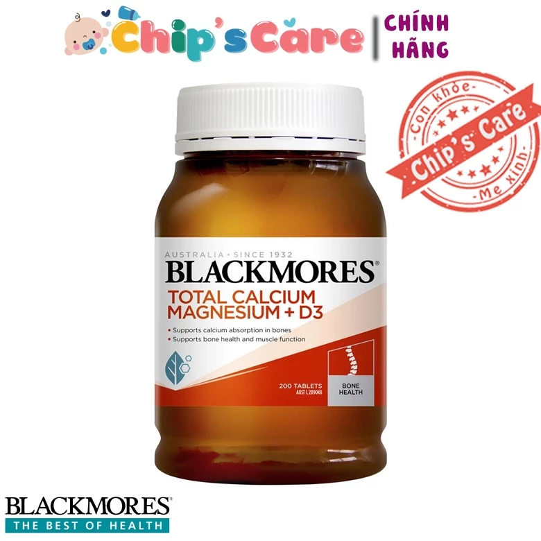 Lọ Blackmores total Calcium 200 viên canxi úc date 2025