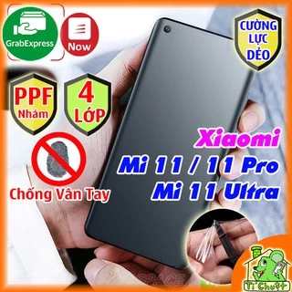 [Nhám Chống Vân Tay-Ảnh Thật] Dán CL Dẻo PPF Xiaomi Mi 11/ 11 Pro/ 11 Ultra Cường Lực Mặt Trước