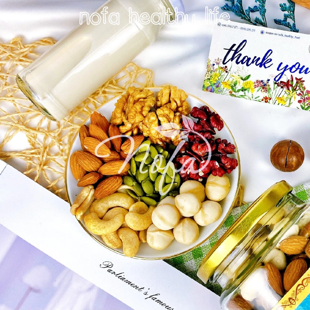 Hạt Mix 6  Dinh Dưỡng Siêu Hạt 600G - Hàng Nhập Khẩu Thượng Hạng - Cam Kết Chất Lượng NOFAFOOD