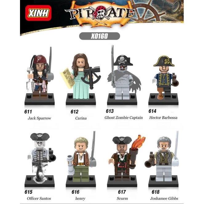 Đồ chơi lắp ráp Minifigures nhân vật Cướp biển X0160