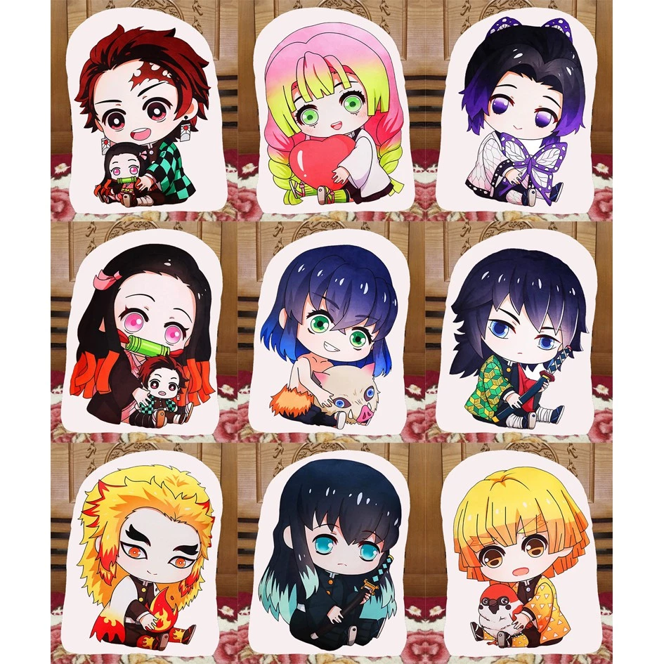 Gối ôm chibi Agatsuma Zenitsu, Kochou Shinobu, Nezuko,Tanjirou,Innosuke,Kanroji Mitsuri,Muichirou Tokitou,Tomioka Giyuu.