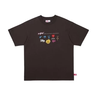 Áo Thun POPPOP PARODY LOGO TEE DARK BROWN