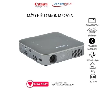 MÁY CHIẾU CANON MP250-S Pin bền bỉ suốt 2 giờ, Độ sáng tối đa 250 lumens  độ chiếu màn hình lên đến 93" chính hãng