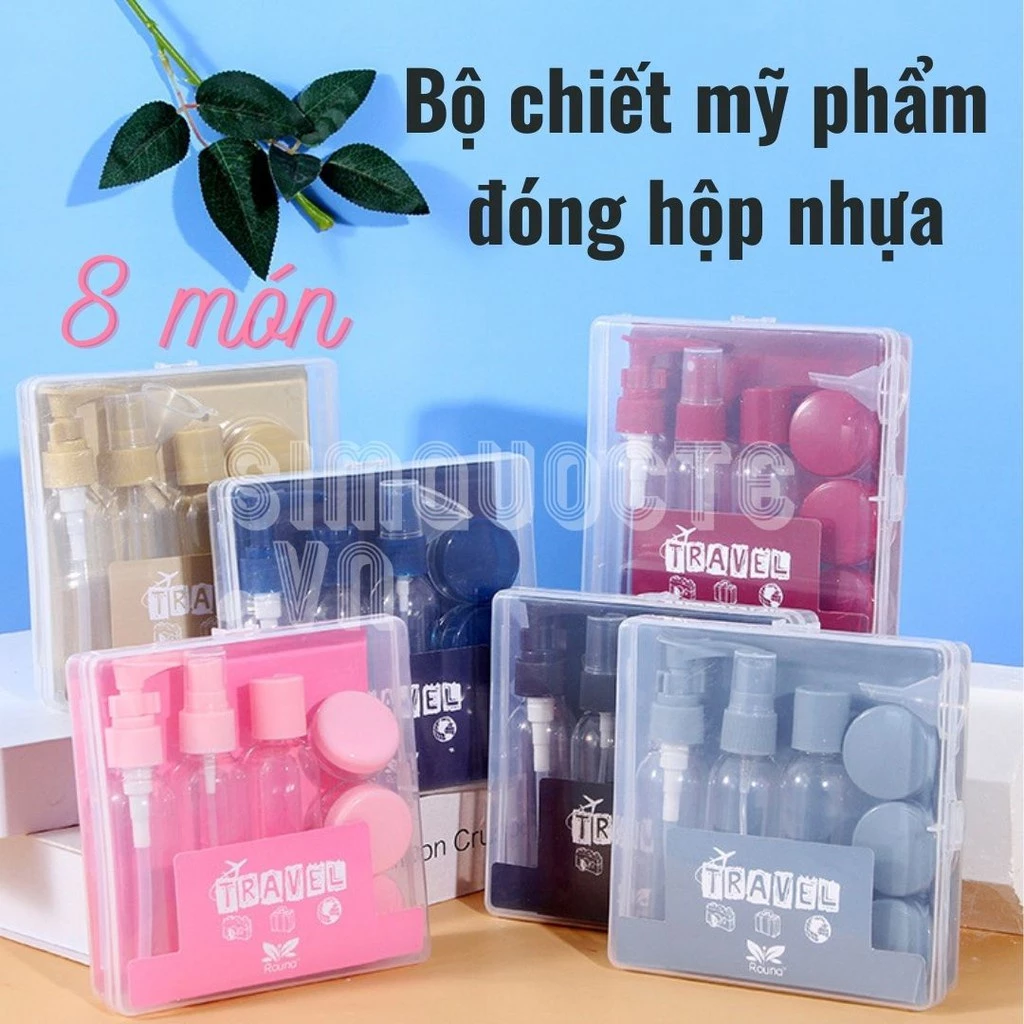 Bộ chiết mỹ phẩm 6 món, 8 món, 9 món tiện dụng