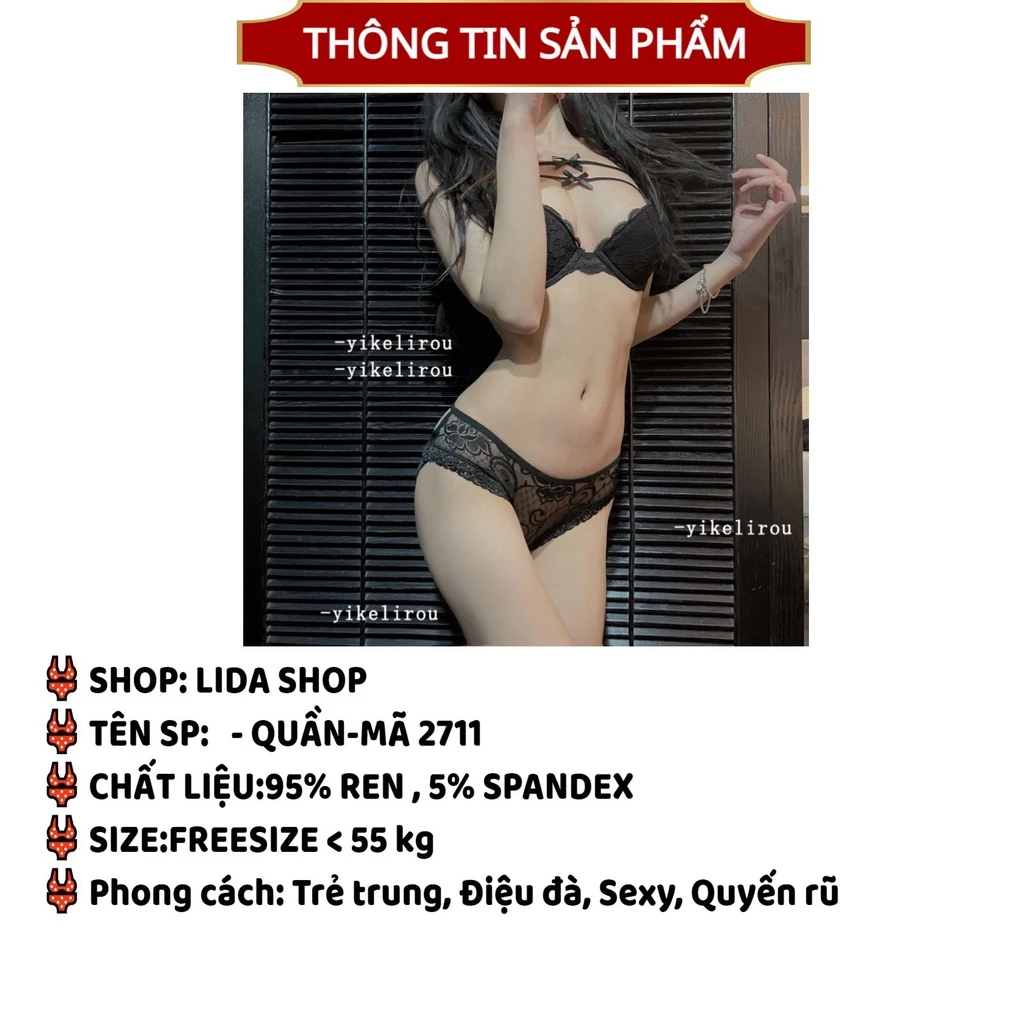 Quần Lót Nữ Ren Sexy Cao Cấp thiết kế thoáng mát MÃ 2711