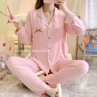 Bộ Bầu Dài Tay Sau Sinh-SAQ307 Ở Cữ Chất Cotton Lạnh Mềm Siêu Mát Cao Cấp