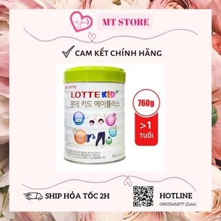 (TEM HOANTT) [DATE 8/2025] Sữa LOTTEKID A+ (Hàn Quốc) hộp 760g tăng chiều cao cho bé 1-10 tuổi