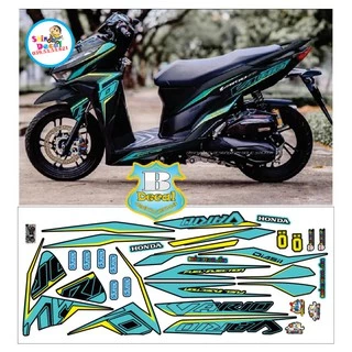 [SHIN DECAL] Tem xe vario 150 xanh đen mới