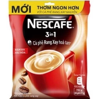 combo 2 gói lớn - Cafe Nescafe Sữa 3in 1 hài hòa bịch - gói lớn 46 gói date T11/2024