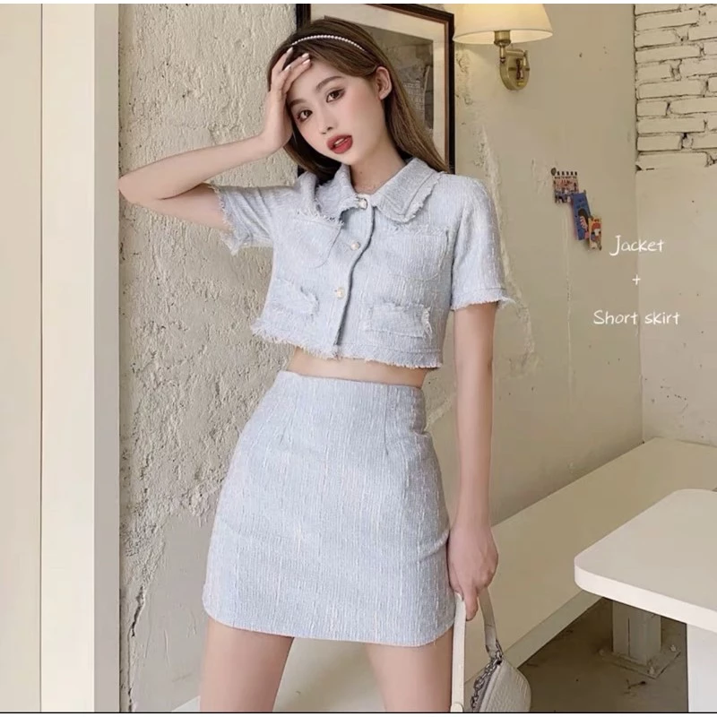 (Có Sẵn) Set Dạ Bố Hàng Quảng Châu Loại 1-Set Đồ Nữ Xinh Xắn -Ảnh Thật-ko đẹp trả Shop