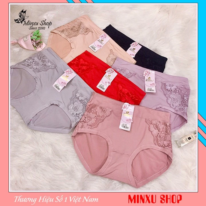 Quần lót trung niên, quần lót lưng cao thời trang - cotton cạp vừa ôm bụng mềm mát 2396