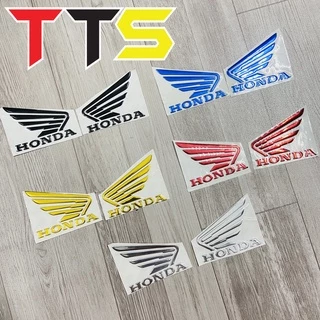 Bộ tem cánh chim Honda chất liệu nhựa mạ chrome siêu nét dán trang trí xe máy