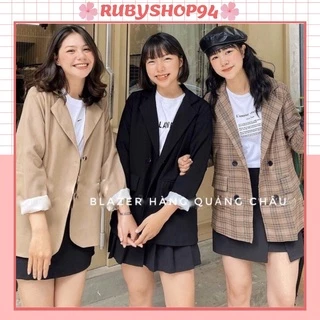 Áo blazer nữ 2 lớp phong cách Hàn Quốc, Áo vest nữ blazer khoác ngoài đẹp