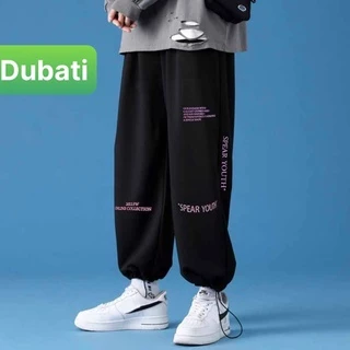 QUẦN JOGGER NAM NỮ UNISEX CHẤT NỈ DÀY DA CÁ ỐNG SUÔNG RỘNG THÊU CHỮ YOUTH RÚT DÂY TREND HOT 2022 - DUBATI FASHION