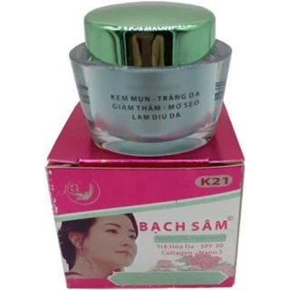 Kem Mụn - Xoá Thâm - Mờ Sẹo Bạch Sâm k21