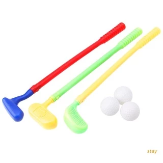 Bộ 3 gậy đánh golf mini + 3 quả bóng golf đồ chơi ngoài trời vui nhộn cho bé