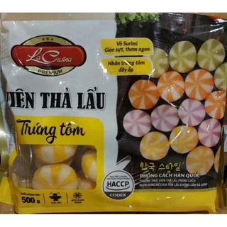 Viên thả lẩu trứng tôm Lacusia 500gr/28-30viên