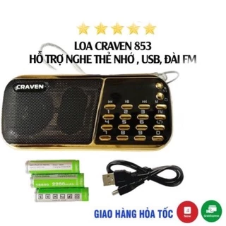 Đài Radio Dùng 3 Pin Caraven CR-853 Hỗ Trợ Khe Cắm Thẻ Nhớ USB