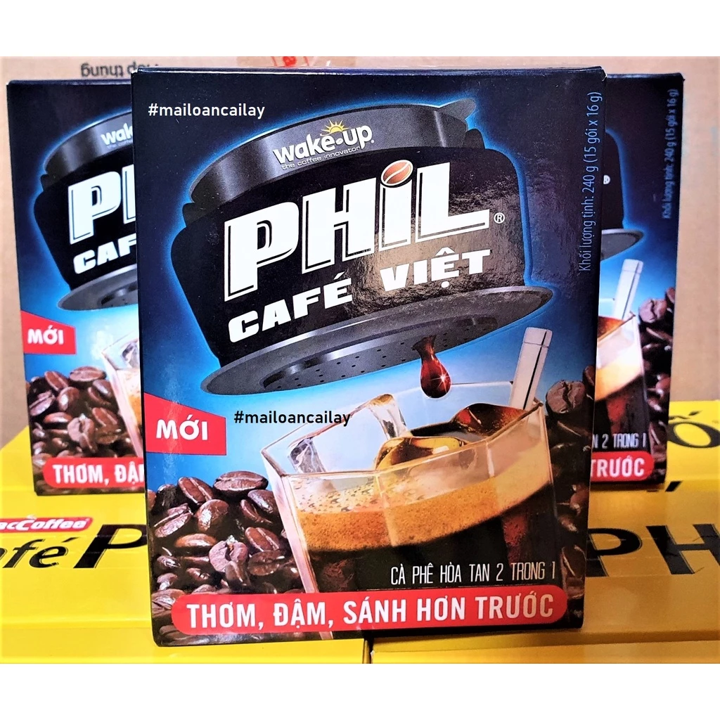 CÀ PHÊ HOÀ TAN WAKEUP PHIL CAFE VIỆT 240G (15 gói x 15g )