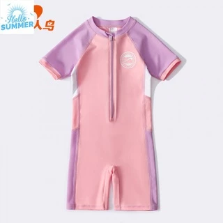 Hàng sẵn có Đồ bơi trẻ em Bé gái Công chúa một mảnh Baby Middle Big Children Kem chống nắng khô nhanh Đồ bơi suối nước nóng dễ thương