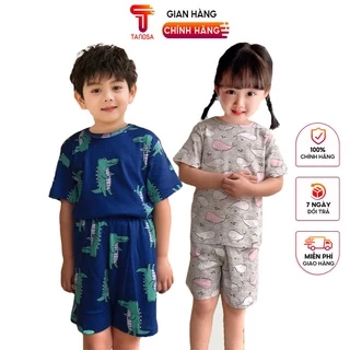 Bộ cộc tay TANOSA in hình dễ thương cho bé từ 8-20kg