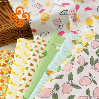 Vải cotton 0.5M / 5932 In Họa Tiết Trái Cây Dùng May Ga Giường / Vỏ Chăn Em Bé diy