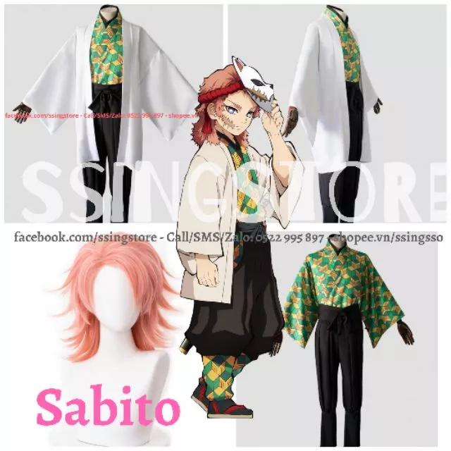 Set COSPLAY nhân vật Sabito trong Anime Kimetsu Yaiba Zenitsu ( Hàng order )