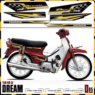 Tem Xe Chế Dành Cho Xe Dream Việt Và Thái Cực Chất | D5 | Chất Liệu Decal Dán Dream 110 100 Cao Cấp Chống Nước