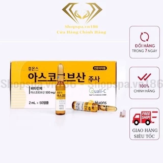 Vỉ 10 Ống Vitamin C Houns Hàn Quốc Cấy Tảo, Cấy Trắng Hồng Sâm (Hộp 50 ống và vỉ 10 ống)