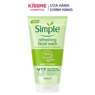 Sữa Rửa Mặt Simple Kind To Skin Refreshing Facial Wash Gel (Nhập khẩu chính hãng)