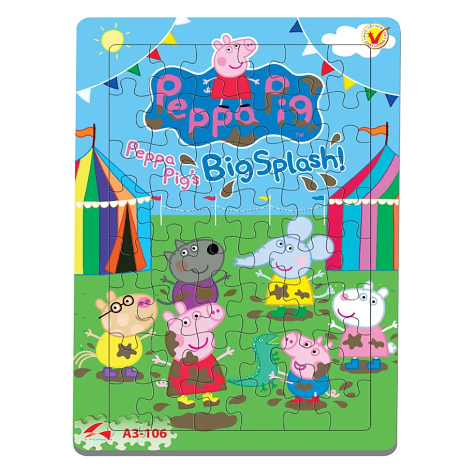 Tranh xếp hình Tia Sáng phát triển trí tuệ cho bé 048 mảnh - Peppa Pig Big Splash - MSP: A3-106