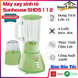 Máy xay sinh tố SUNHOUSE SHD5112 - Máy say đa năng công suất 350W , dung tích lớn 1l , 4 lưỡi inox 304 cao cấp