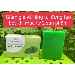 Xà Bông Trầu Không - Giảm Hôi Nách Mùi Hôi Cơ Thể. ăn toàn cho trẻ trên 6 tuổi  ( tặng túi đựng)