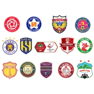 Bộ 14 hình dán V LEAGUE mùa giải 2022, decal bóng đá, hình dán logo bóng đá
