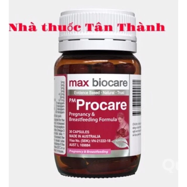 Thuốc bổ bà bầu Procare hàng úc chính hãng, có chất xơ ngừa táo bón