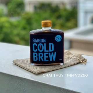 CHAI THUỶ TINH DẸP VUÔNG NẮP NHÔM 250ml