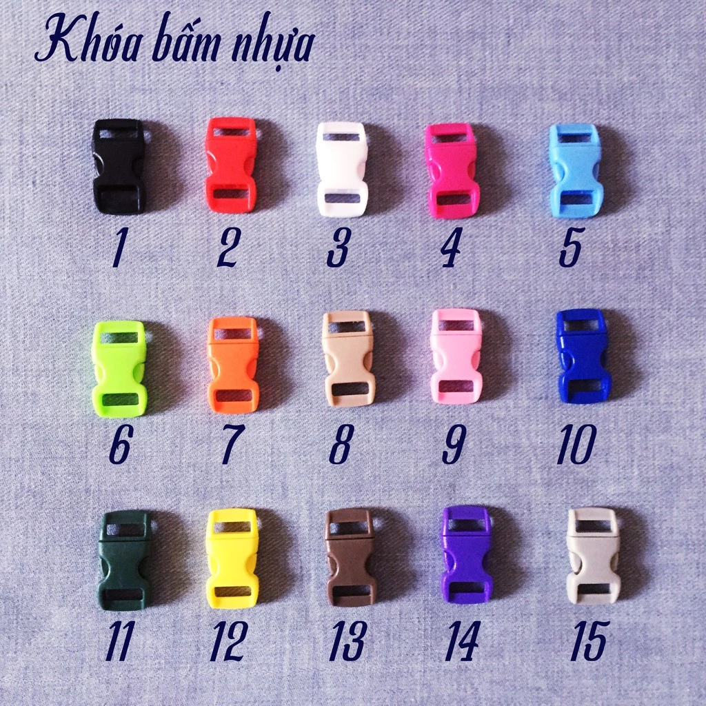 [2 cái] Khóa paracord nhựa làm vòng tay sinh tồn