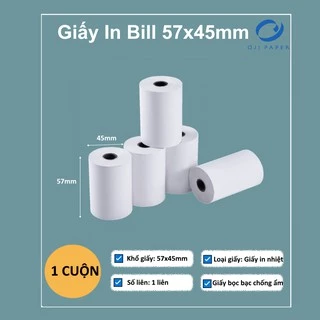 Giấy in Hóa Đơn Oji Khổ K57 Giấy in Bill K57x45 mm in Bill Hóa Đơn Tính Tiền - 1 cuộn