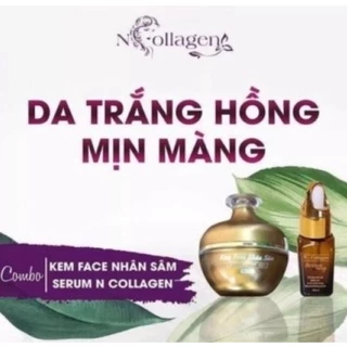 Combo Kem Face Nhân Sâm + Serum Cao Cấp N'COLLAGEN + Tặng Tẩy Tế Bào Chết