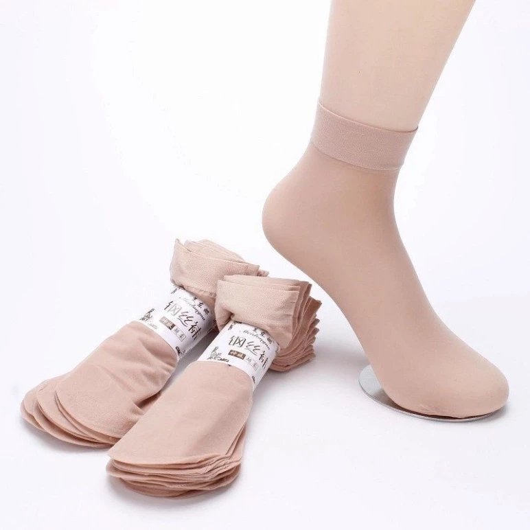 Set 10 Đôi Tất Giấy Nữ Siêu Mỏng Siêu Dai - Tất Da Chân Bó Chất Mỏng Dành Cho Nữ