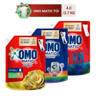 Túi nước giặt OMO MATIC Comfor tinh dầu thơm cho máy giặt cửa trên (3,7kg/túi)