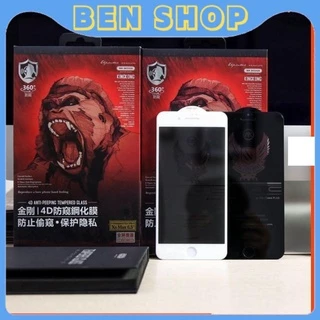 Kính Cường Lực iPhone Chống Nhìn Trộm KINGKONG 4D 7G/8G,7Plus/8Plus,X/Xs,Xs max,11,11 Pro max,12,12 Pro max