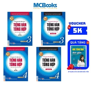 Sách - Combo Trọn Bộ Giáo Trình Tiếng Hàn Tổng Hợp Dành Cho Người Việt Nam Trung Cấp 3 & 4 ( SGK + SBT )