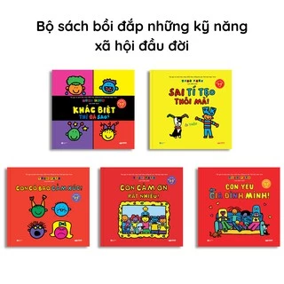 Sách - Bộ 5 cuốn Bé xíu bé xiu - Todd Parr - Bồi đắp những kỹ năng xã hội đầu đời - Crabit Kidbooks