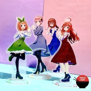 Mô hình Standee Gotoubun No Hanayome Váy Đầm DRESS Nhà Có 5 Nàng Dâu Tượng Acrylic Anime mica trưng bày chibi