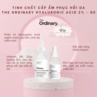 Serum The Ordinary Hyaluronic Acid 2% + B5 - Tinh chất The Ordinary B5 cấp ẩm và phục hồi da